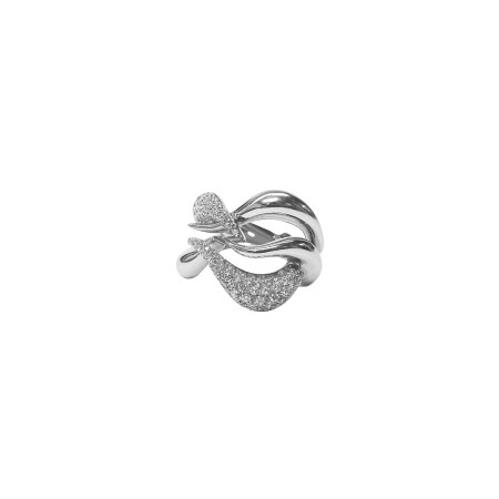 Bague Isabelle Barrier en or blanc et diamants naturels, taille 53